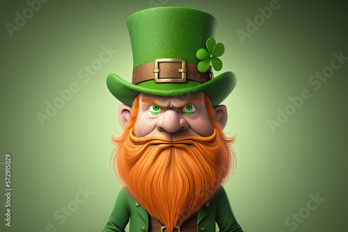 St Patricks day leprechaun. generative ai