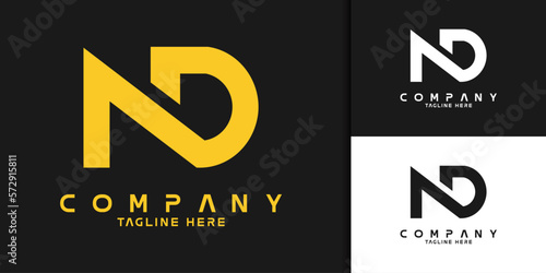 Initial ND logo design for company, business, and brand identity	