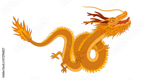 Material of dragons with oriental Chinese characteristics