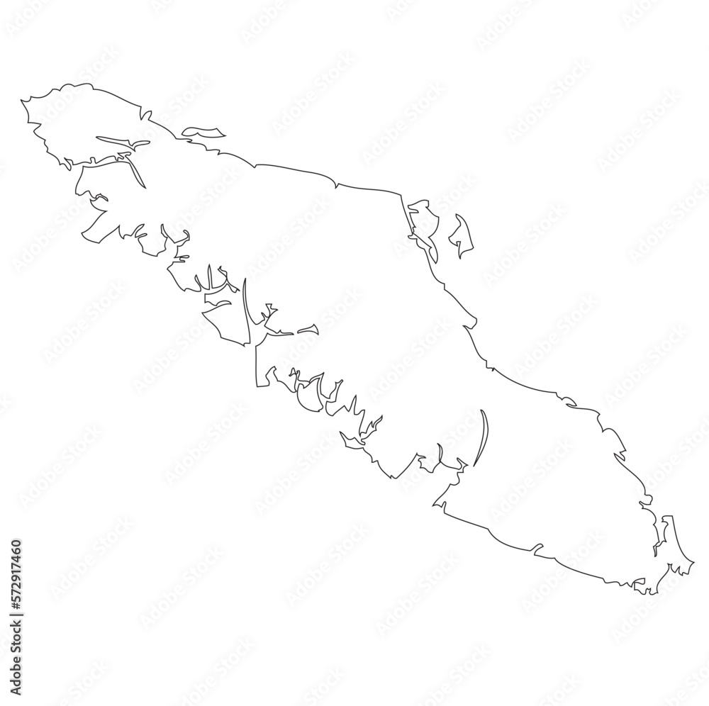 Naklejka premium Map of Vancouver island