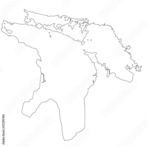 Valokuvatapetti Map of Lake Huron