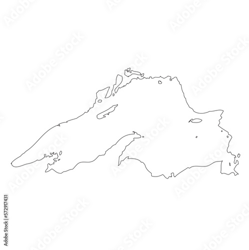 Map of Lake Superior, Great Lakes
