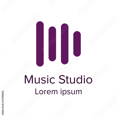 music studio logo for a company, logo vector illustration, and volume logo design.