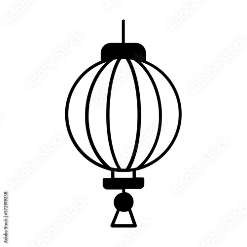 Japanese lantern Vector Icon Fully Editable

