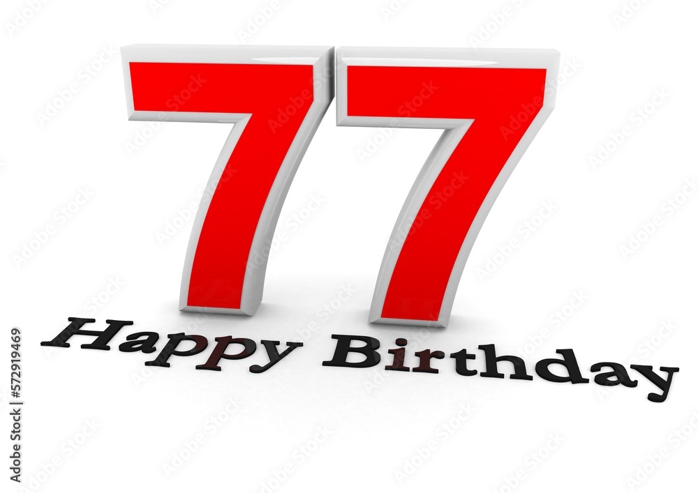 3d Rendering of a number with Happy Birthday 3d Rendering of a number with Happy Birthday