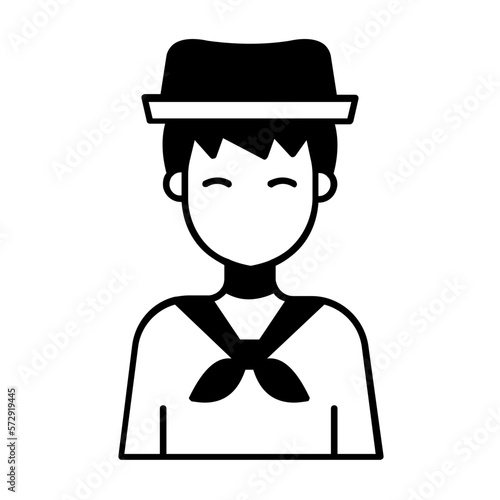 Gondolier Vector Icon Fully Editable

