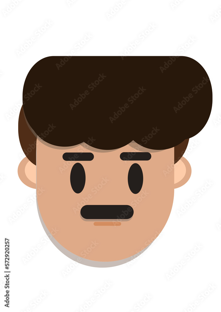 Fototapeta premium funny cartoon person with moustache