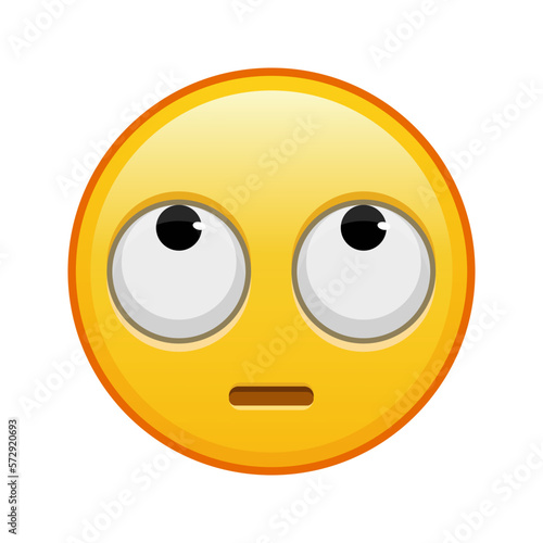 Face with rolling eyes Large size of yellow emoji smile