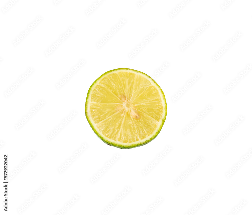 Slice of lime isolated for design element Slice of lime isolated for design element