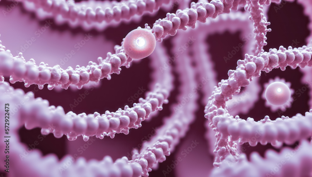 background with dna, close up of DNA for medical or educational purpose, close up of bacteria or virus for medical purpose or educational Background macro image of dna and virus. generative ai background with dna, close up of DNA for medical or educational purpose, close up of bacteria or virus for medical purpose or educational Background macro image of dna and virus. generative ai
