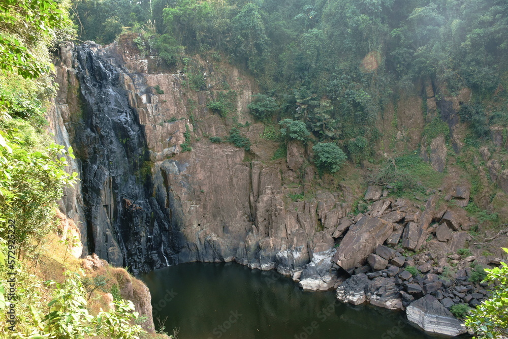 landscape of Haew Narok waterfall on Travel location in Khao Yai national park Thailand on summer