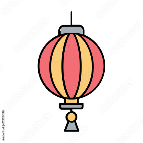 Japanese lantern Vector Icon Fully Editable


