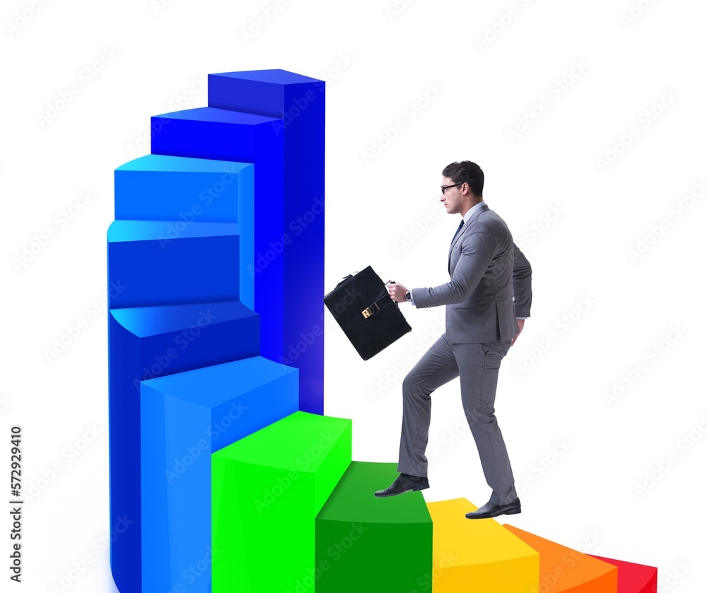 Career development with stairs in business concept Career development with stairs in business concept