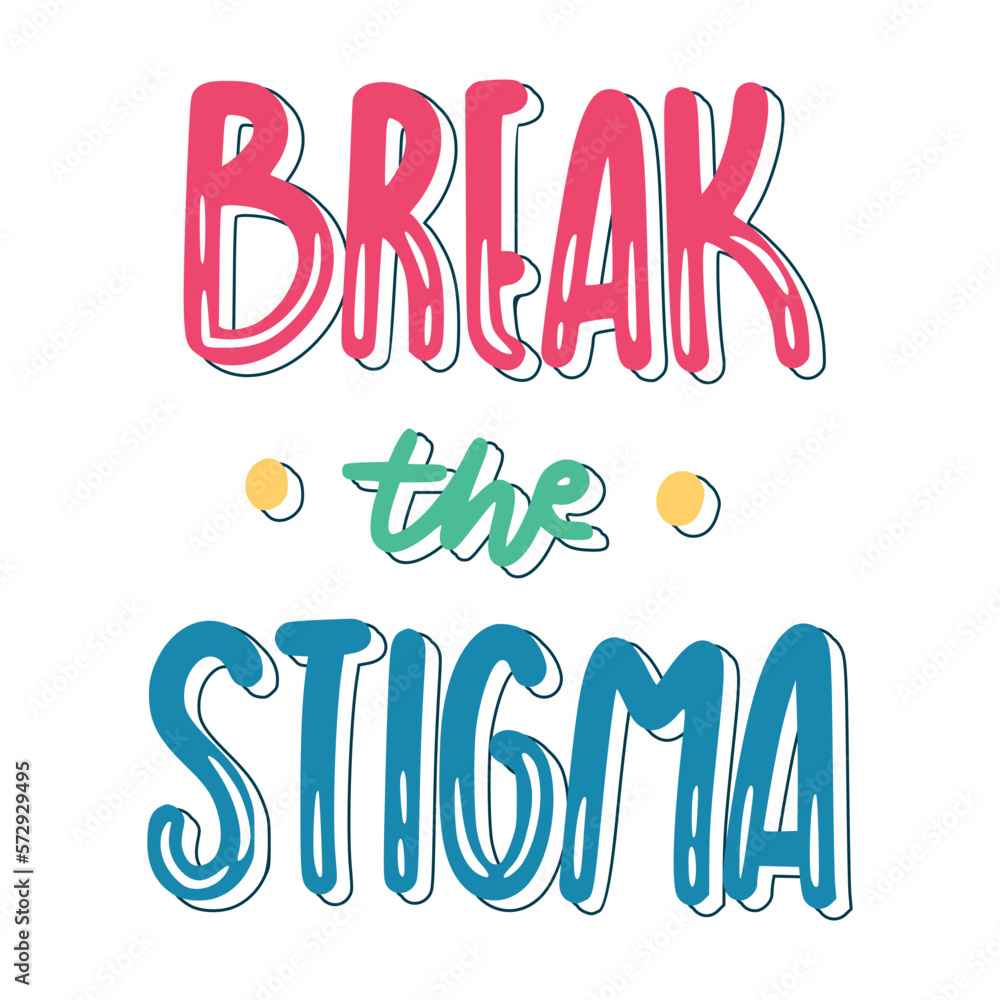 Mental Health Lettering Sticker