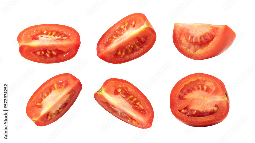 Set of slice tomato element Set of slice tomato element