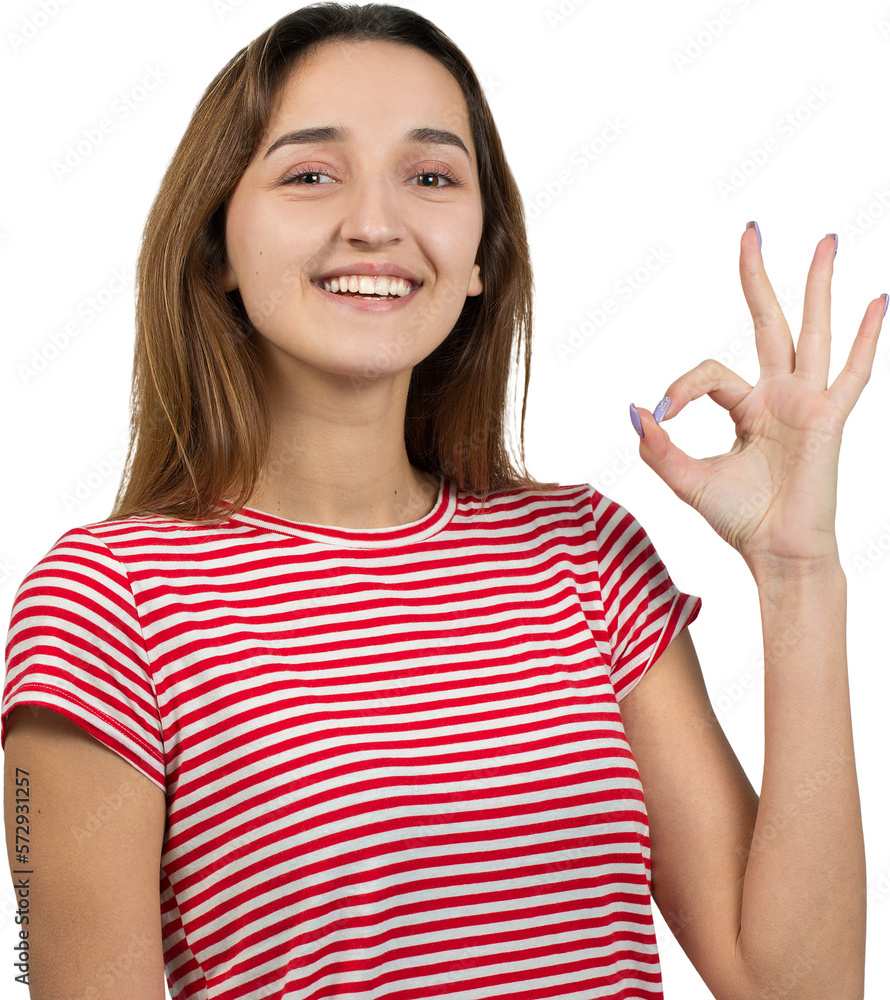 Portrait of a beautiful girl in a striped T-shirt, looks aside with pensive expression, is considering a plan for further action. Portrait of a beautiful girl in a striped T-shirt, looks aside with pensive expression, is considering a plan for further action.