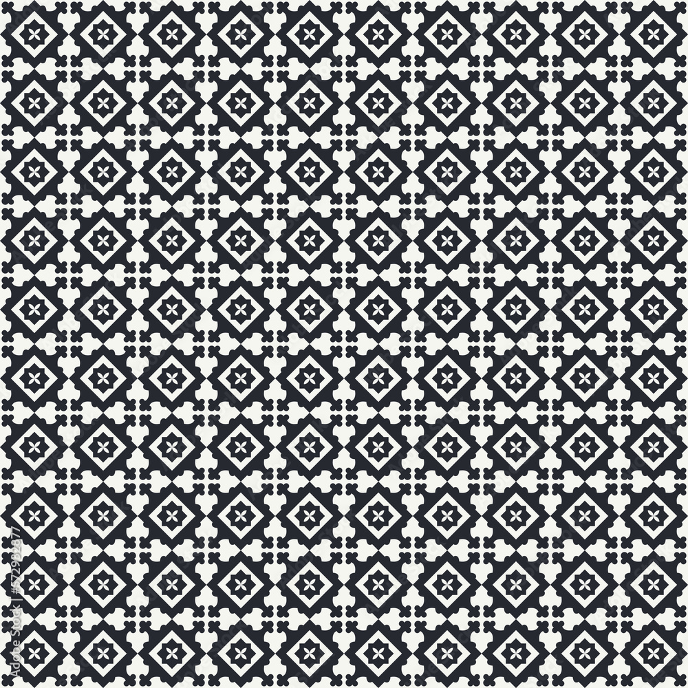 Black and White Vector Design Pattern. Classic and Minimalistic Digital Paper. 