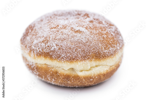 Fresh made Berliner (transparent background, selective focus)