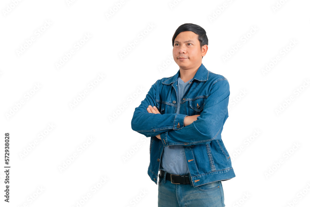 Asian man in jeans doing various poses Asian man in jeans doing various poses