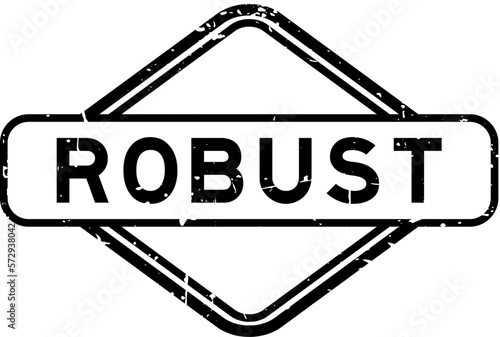 Φωτογραφία Grunge black robust word rubber seal stamp on white background