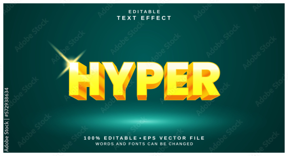 Fototapeta premium Editable text style effect - Hyper text style theme.