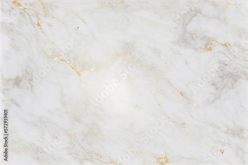 White and gold marble texture. AI	