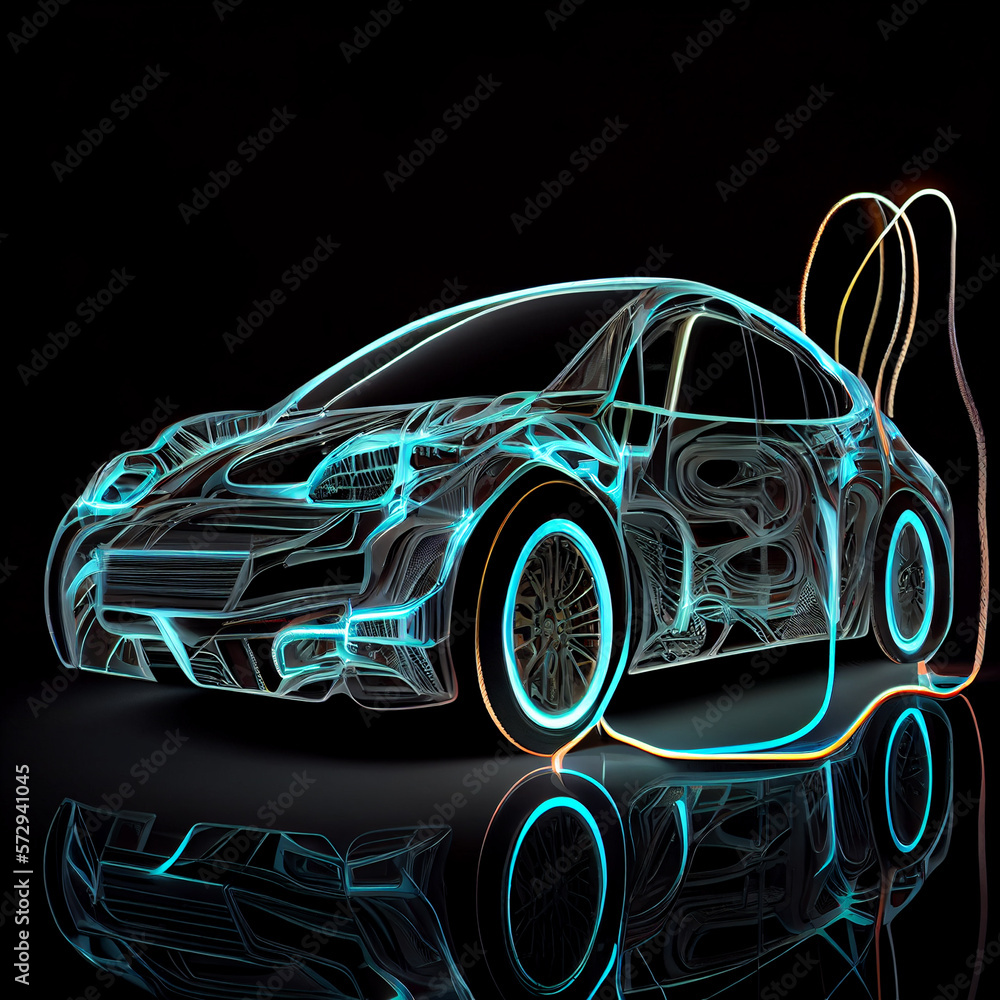 Electric car concept. Electric car concept.