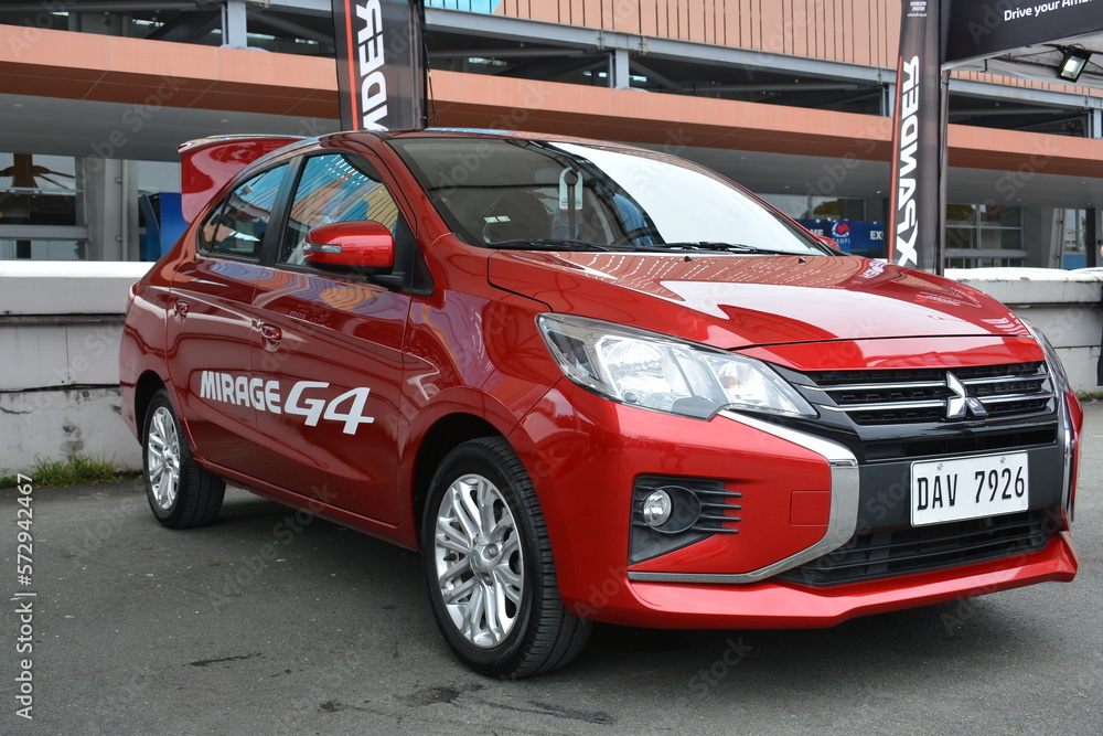 Mitsubishi mirage g4 at Philippine International Motor Show in Pasay