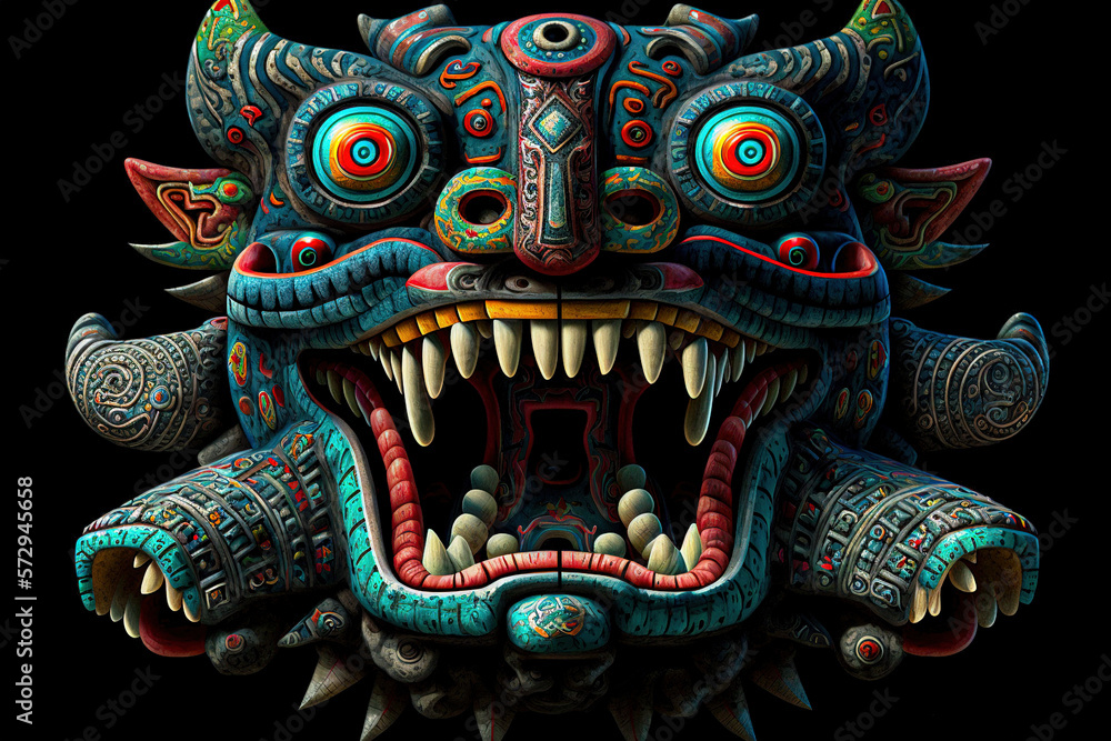 Fototapeta premium AI Generated Abstract Ancient Americas art