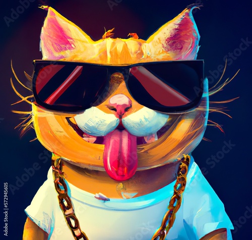 cool cat with sunglasses