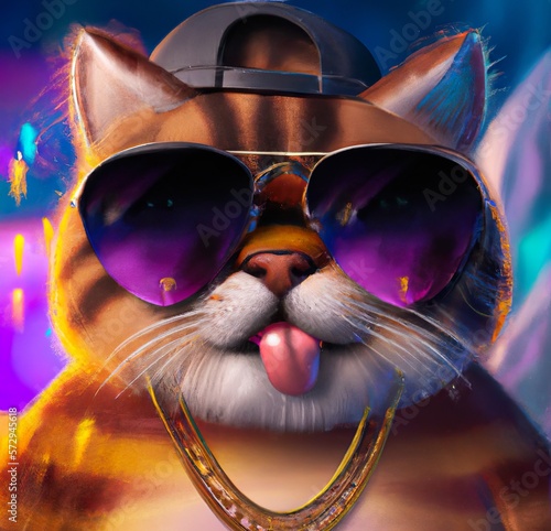 cool cat with sunglasses
