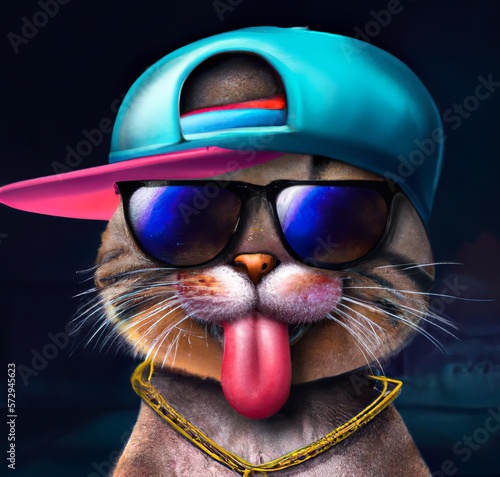 cool cat with sunglasses