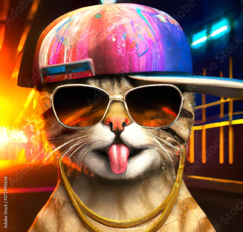 cool cat with sunglasses