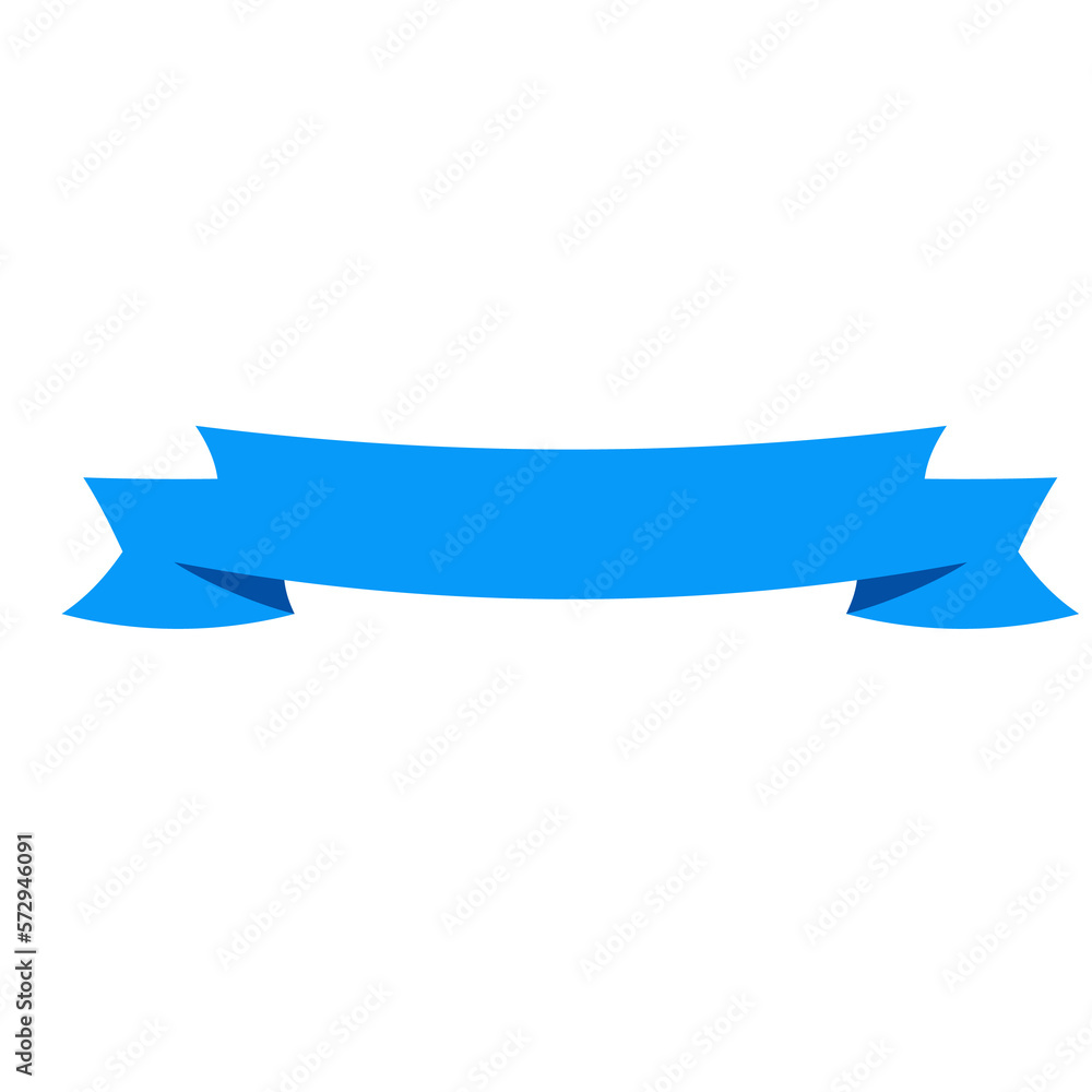 Blue ribbon for design, discount offer and gift. Retro style. Flat ribbon illustration. Blue ribbon for design, discount offer and gift. Retro style. Flat ribbon illustration.