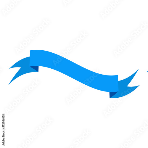 Free Download Blue ribbon for design, discount offer and gift. Retro style. Flat ribbon illustration. - GFXLoad
