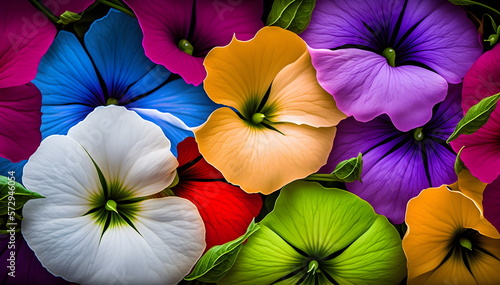 Wallpaper Mural Colorful background from petals of colorful hydrangea, Summer colors in the garden, Generative AI Torontodigital.ca