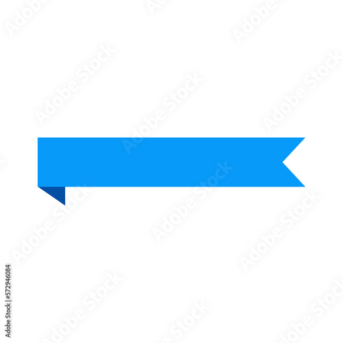 Wallpaper Mural Blue ribbon for design, discount offer and gift. Retro style. Flat ribbon illustration. Torontodigital.ca