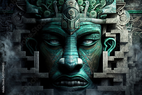 Wallpaper Mural AI Generated Abstract Ancient Americas art Torontodigital.ca