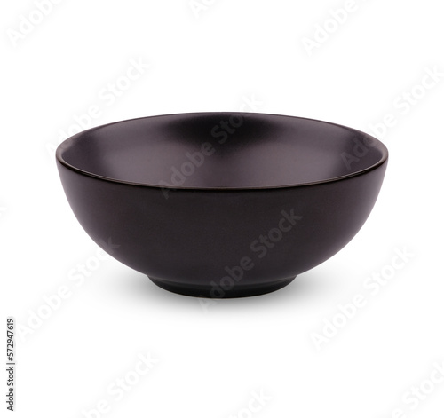 Black bowl transparent on white background