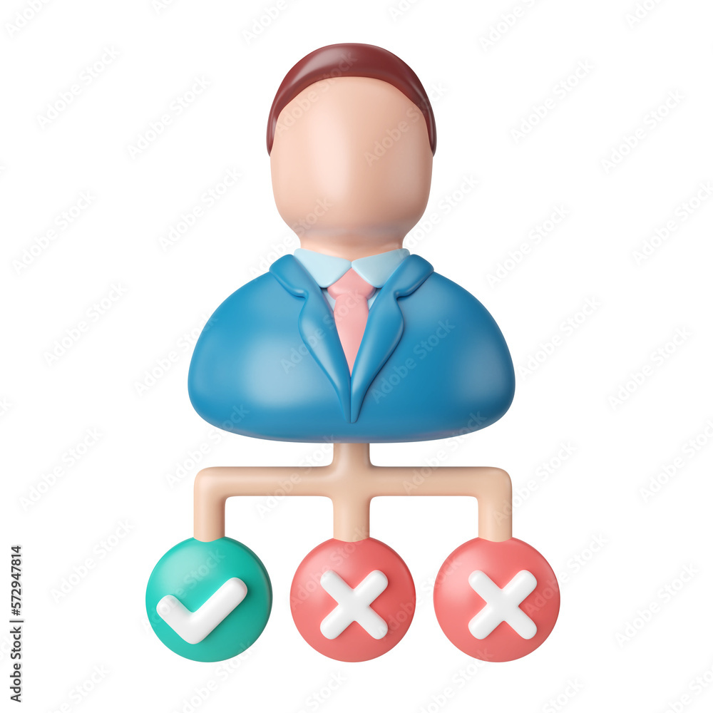 Decision 3D Illustration Icon