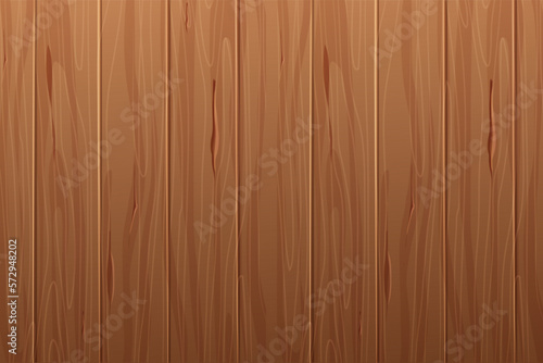 Wooden material, textured surface wood comic background in cartoon style. Wall, panel for game, ui design