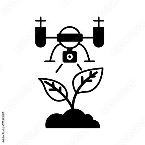 Botany drone defence Vector Icon which can easily modify

