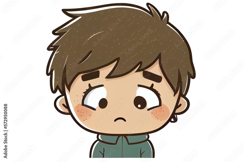 Handsome man cartoon style on transparent background. generative ai Handsome man cartoon style on transparent background. generative ai