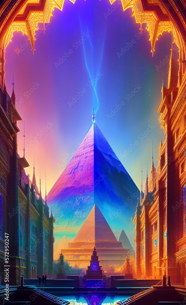 Fototapeta premium Scenic View of the Colorful Pyramids