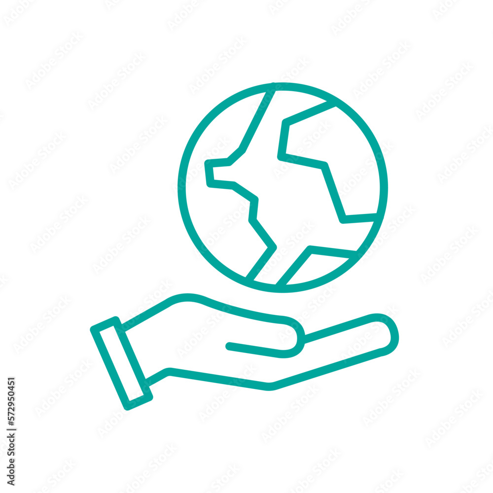 Ecology and environment concept outline icon isolated on white background flat vector illustration. Ecology and environment concept outline icon isolated on white background flat vector illustration.
