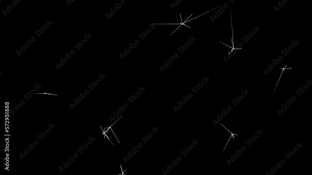 Visualisation of neural signals. White lines connect to each other on a black background and flash. 4K. Seamless loop. Visualisation of neural signals. White lines connect to each other on a black background and flash. 4K. Seamless loop.