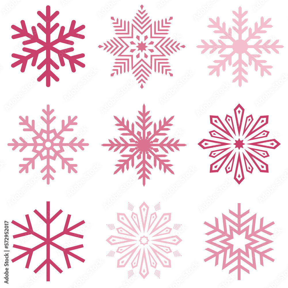 pink snowflakes on white ground seamless pattern winter background pink snowflakes on white ground seamless pattern winter background
