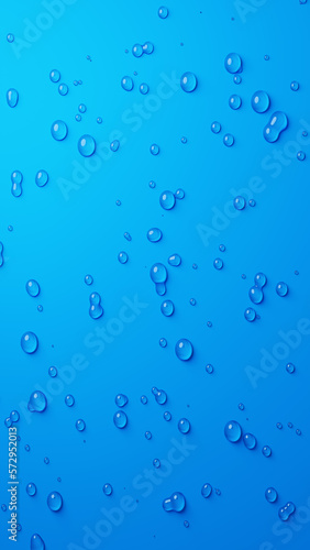 多数の水滴の背景素材（青色）（縦長）