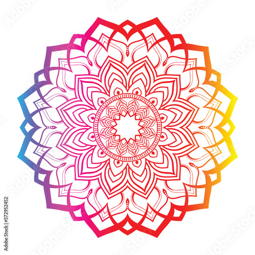 Vector golden mandala background design
