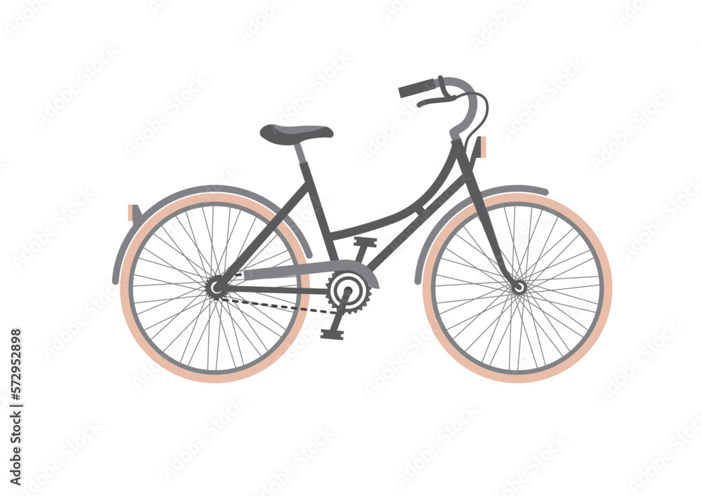 Old classic bicycle illustration
